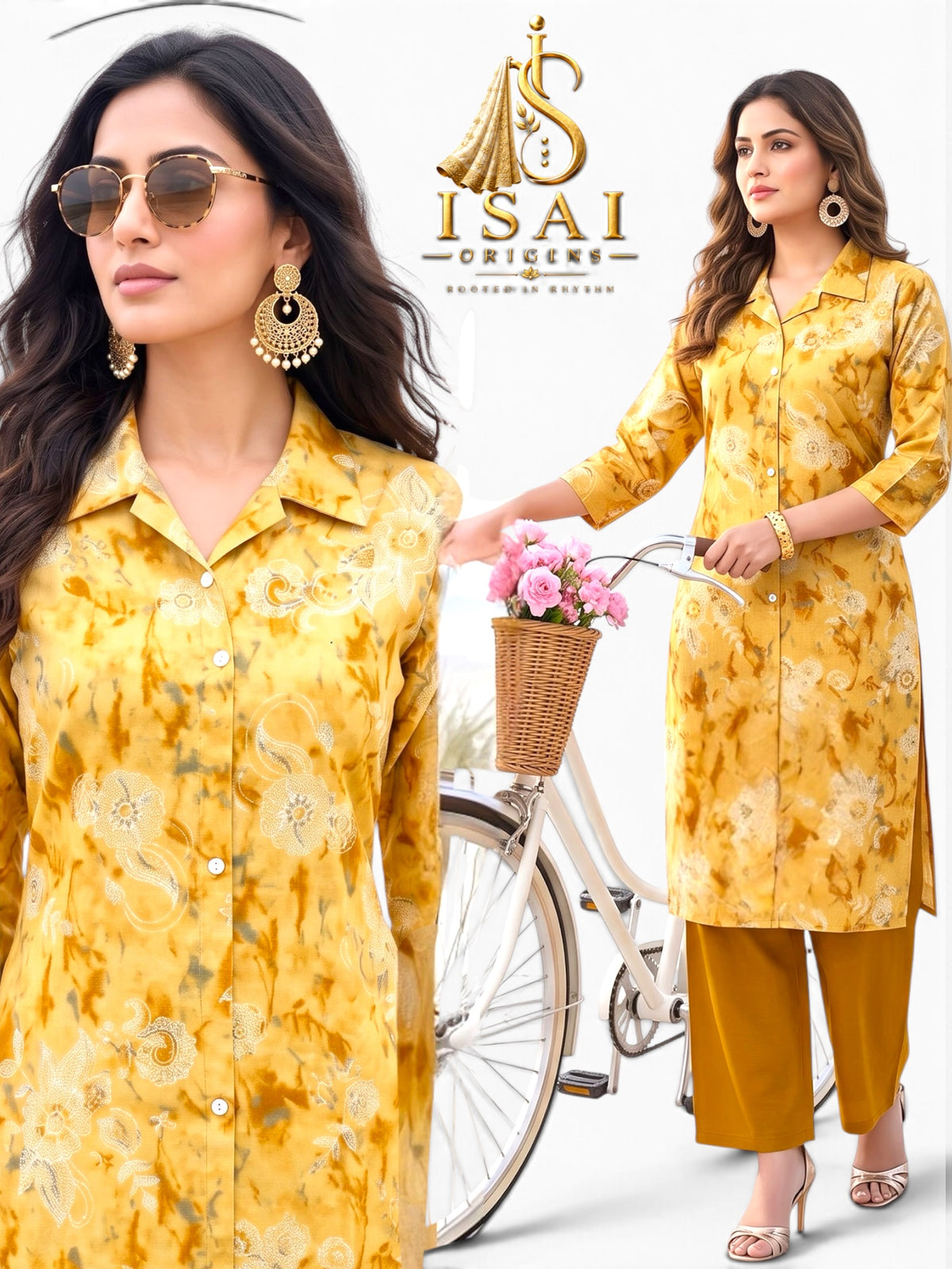 RAAGINI | The Autumn Vintage Garden Co-ord Set (Plum)
