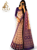 VARNAM - The Heavy Dull Massh Jacquard Border Kalakari Print Saree