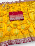 CHITHIRAISAI - The Heavy Dola Silk Double Zari Embroidery Border Saree