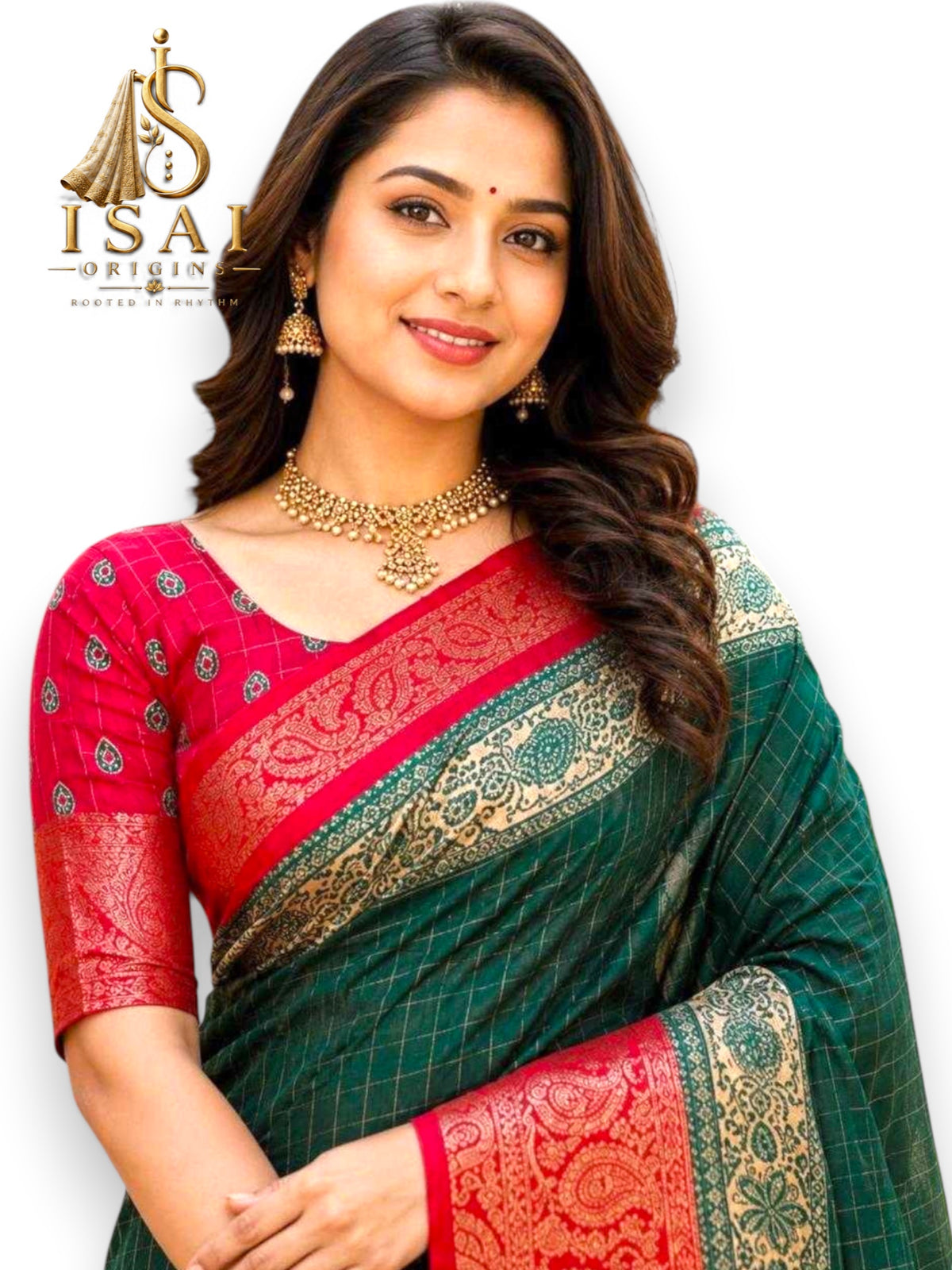 MAYILISAI - The Soft Dola Silk Jacquard Kanjivaram Zari Border Print Saree