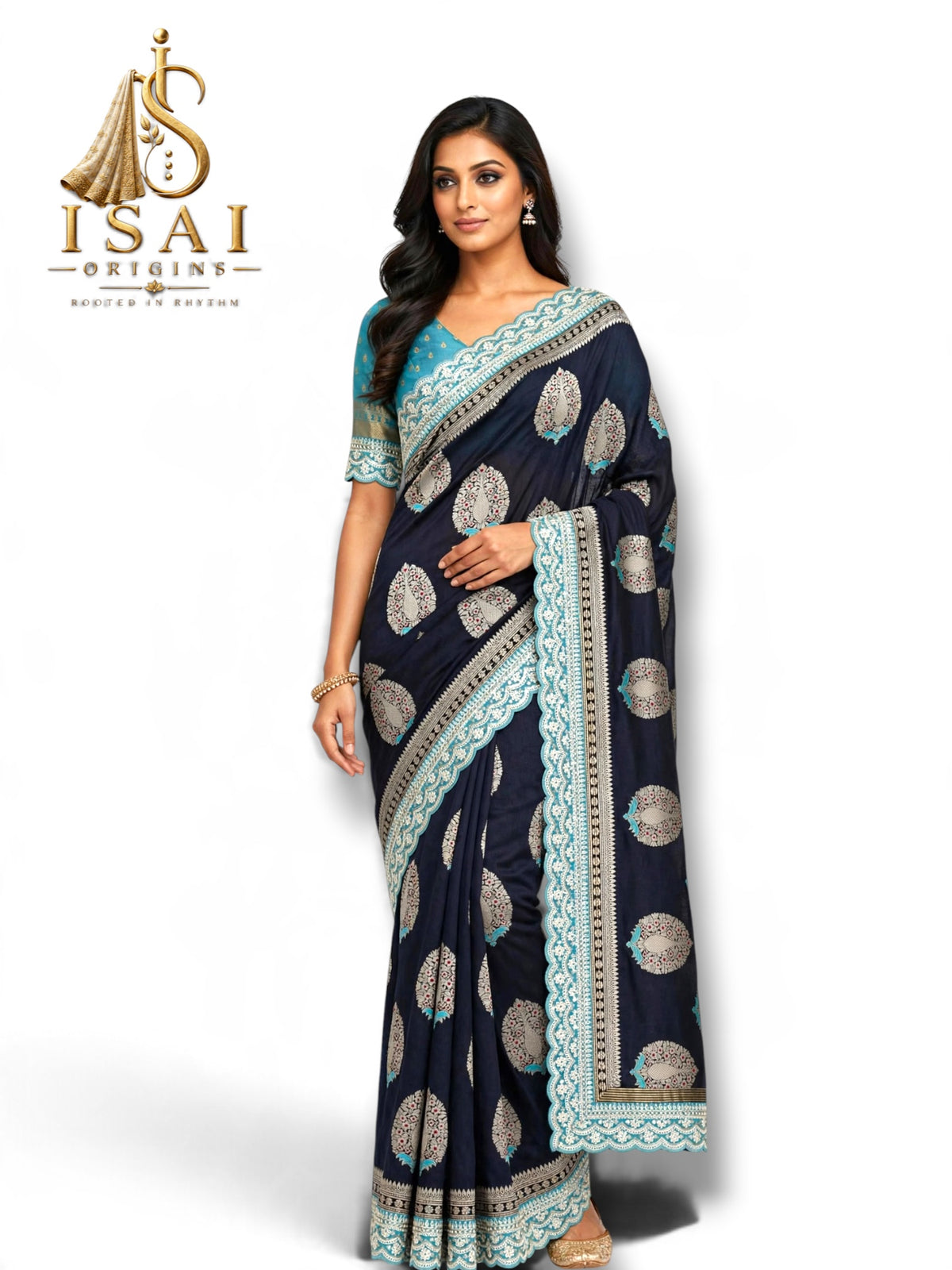CHITHIRAISAI - The Heavy Dola Silk Double Zari Embroidery Border Saree