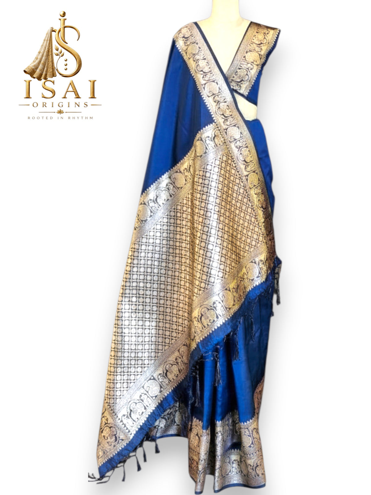 OLI - The Soft Banarasi Raw Silk Golden Zari Saree