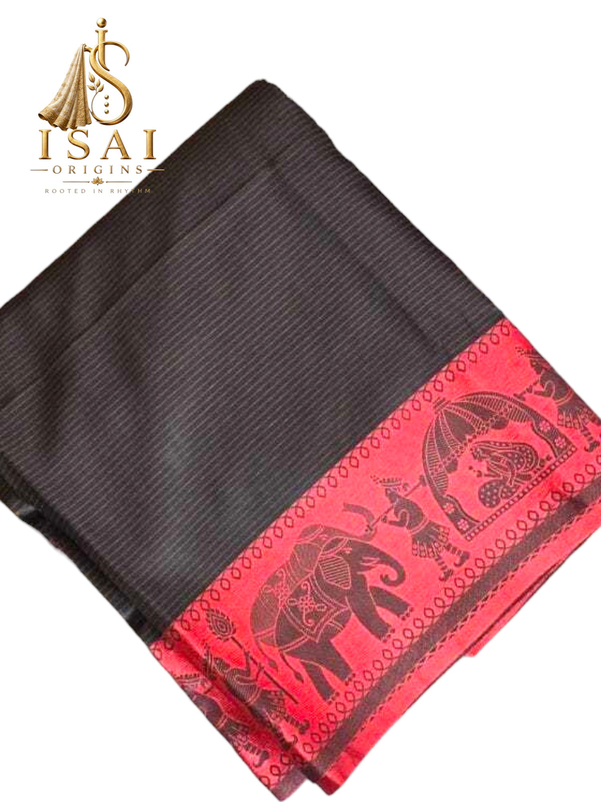 THALIR - The Premium Khadi Raw Silk Zari Lining Saree with Contrast Pallu