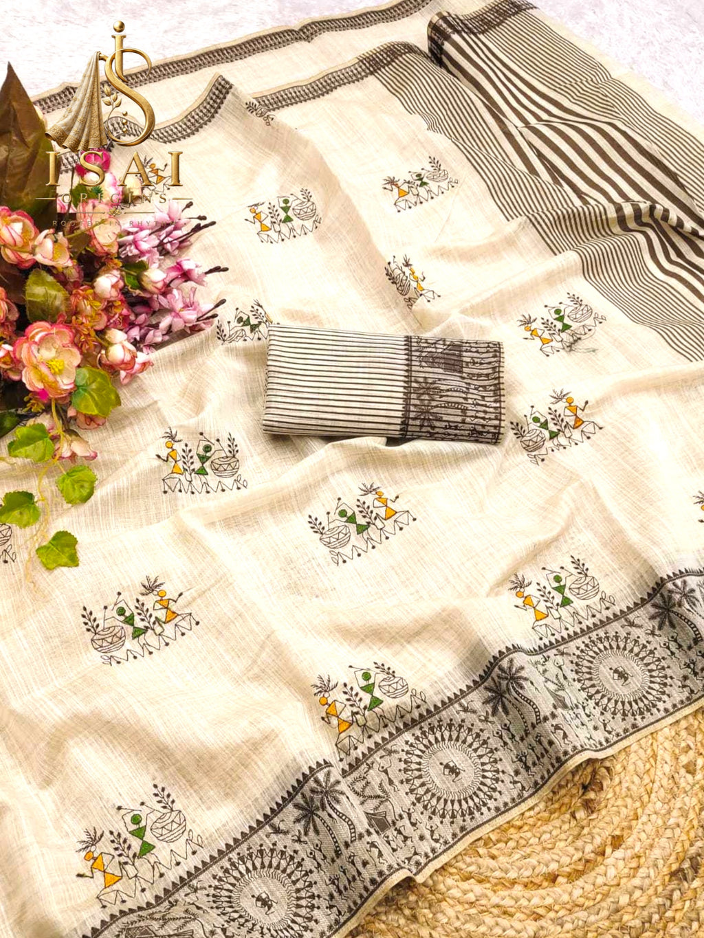 KUYILISAI - The Soft Multi Cotton Geometric Chit Pallu Saree