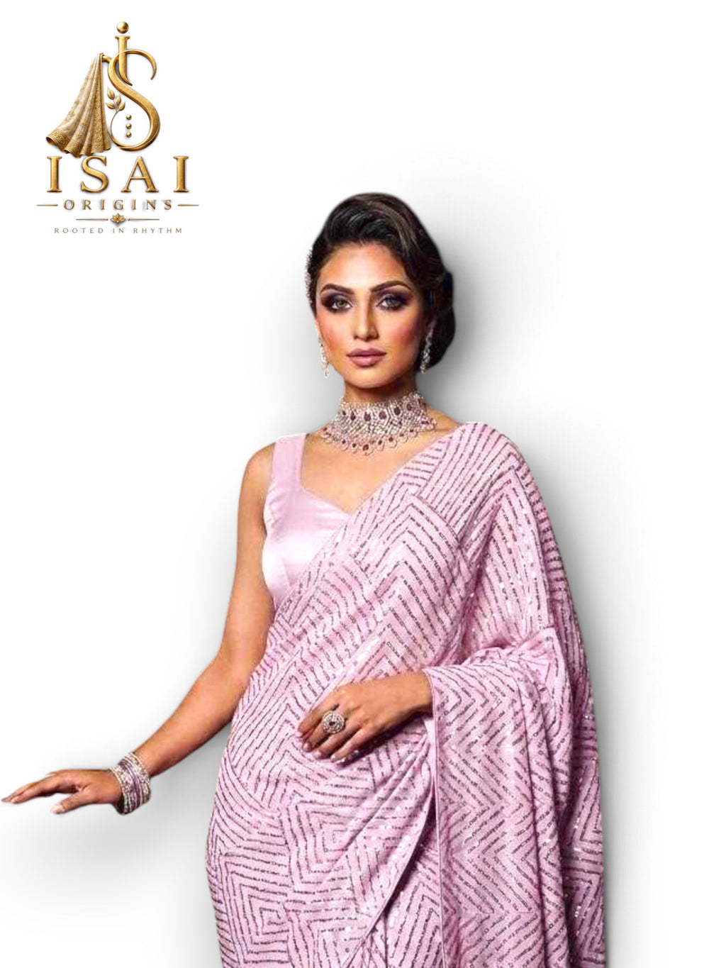 YAZHMOZHI - The Fine Yard Heavy Full Sequins Saree