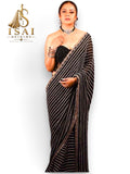KAYALVIZHI - The Heavy Georgette Embroidery Sequins Zari Thread Saree