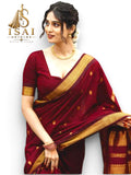 SENBAGAM - The Soft Silk Art Silk Jacquard Border Saree