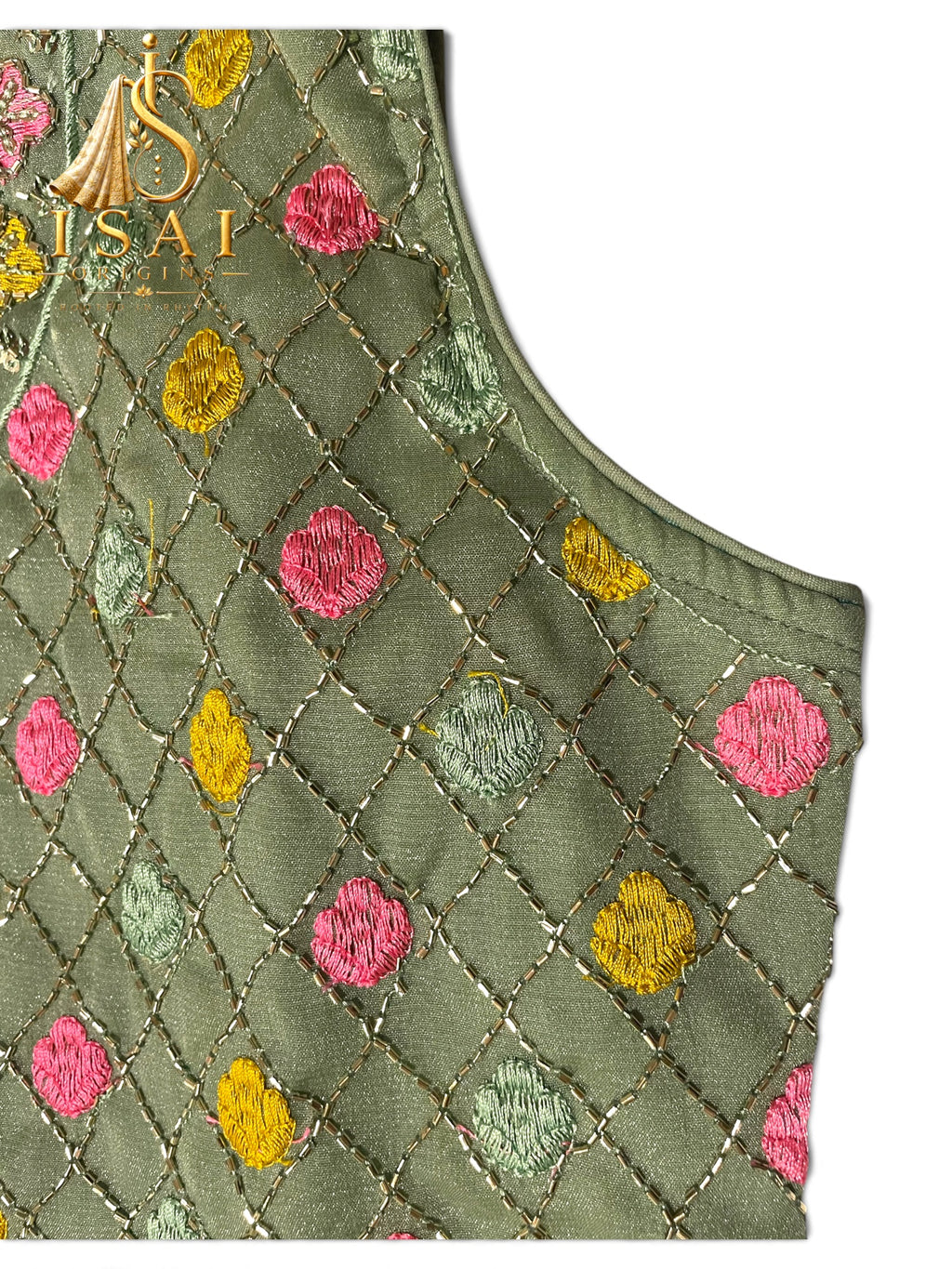 MAYURI – Sage Green & Ivory Floral Lehenga Set