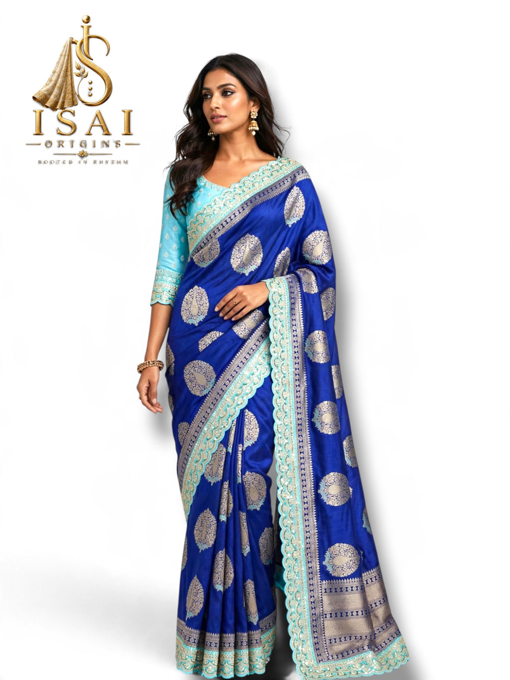 CHITHIRAISAI - The Heavy Dola Silk Double Zari Embroidery Border Saree