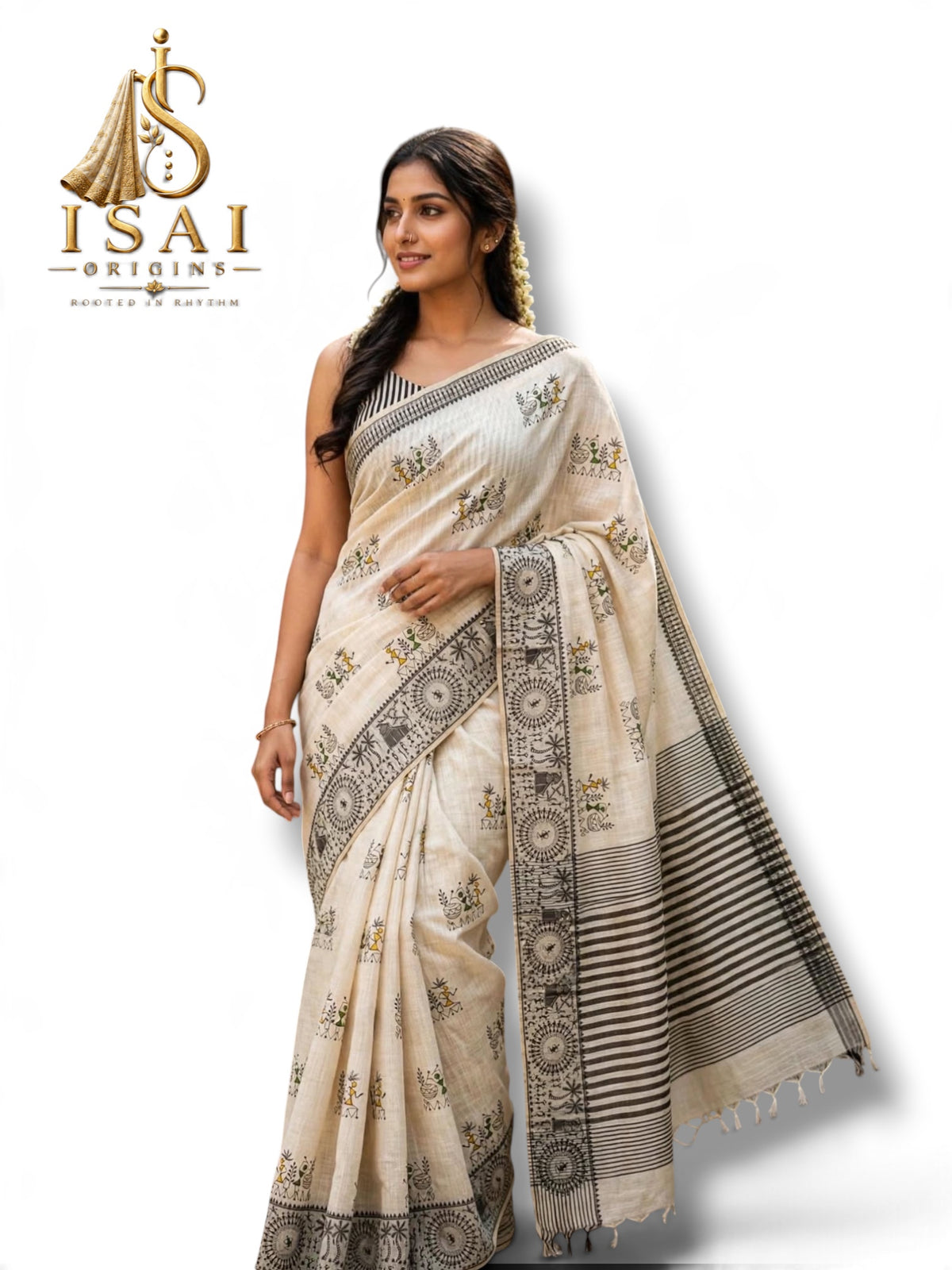 KUYILISAI - The Soft Multi Cotton Geometric Chit Pallu Saree