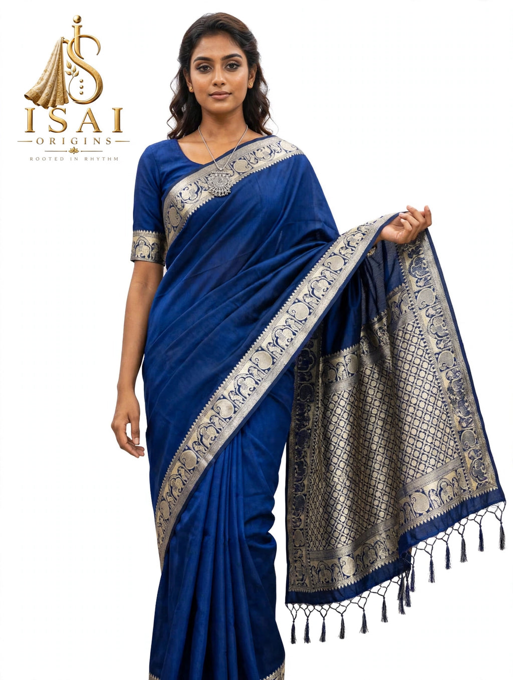 OLI - The Soft Banarasi Raw Silk Golden Zari Saree