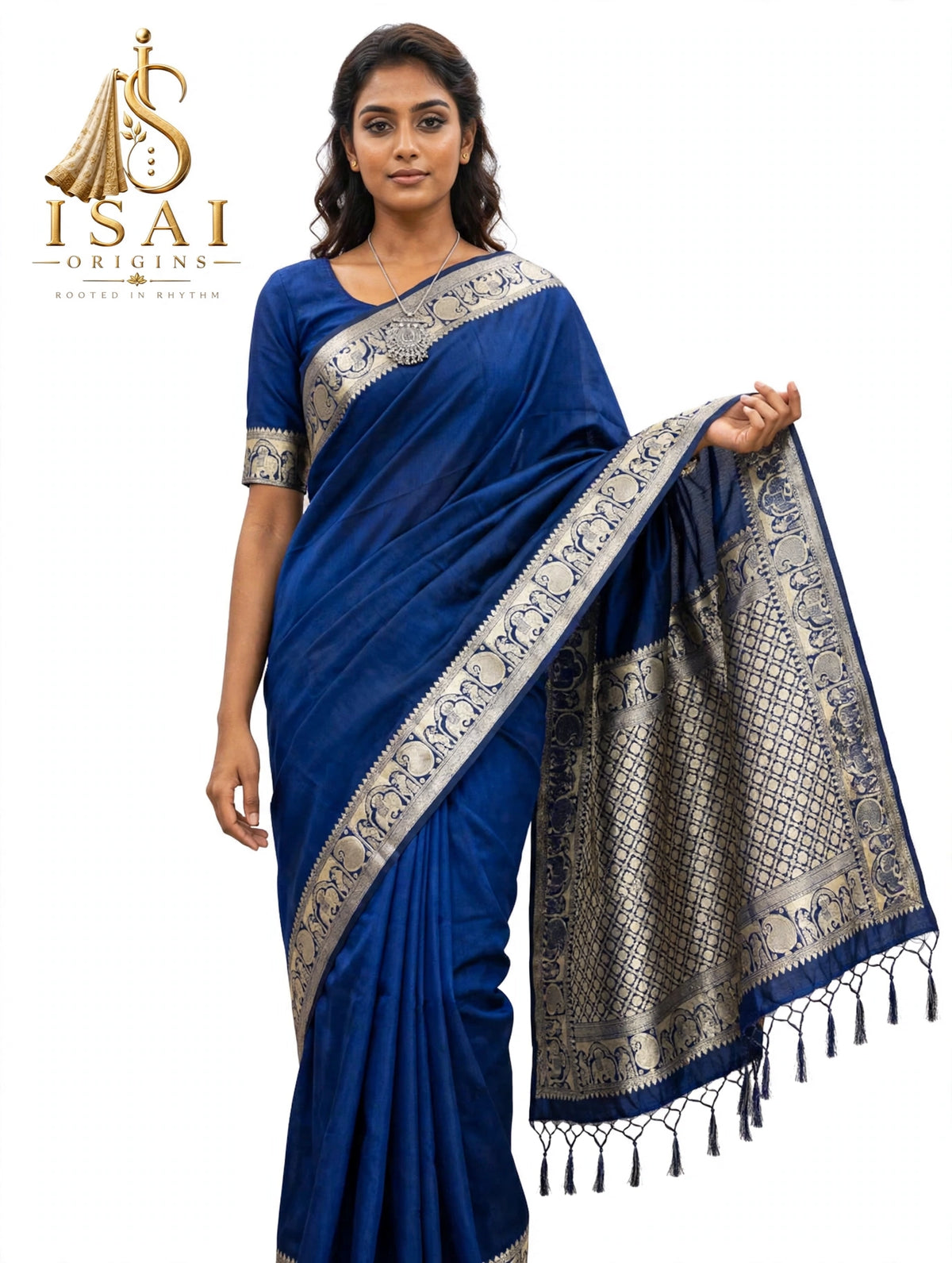 OLI - The Soft Banarasi Raw Silk Golden Zari Saree