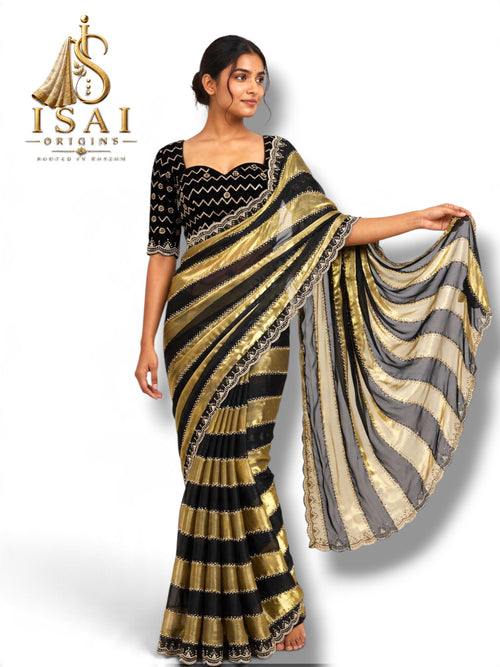 DHANASHREE - The Original Space Silk Jarkan Traditional Silk Saree