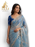 SIDDHI - The Crushed Organza Sequin Satin Designer Saree