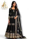 NIZHAL - The Black Mor Pankh Peacock Feather Heritage Anarkali Salwar Set