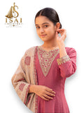 SRUTI - The Rose Pink & Taupe Mandala Heritage Anarkali Set - Kids & Adults (36-XXL)
