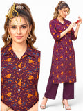SWARA | The Autumn Vintage Garden Co-ord Set (Plum)
